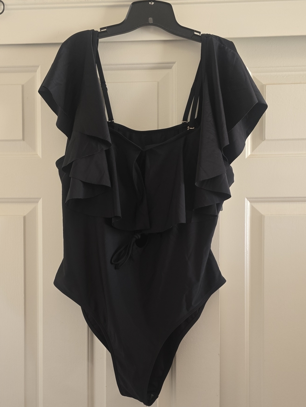 Women’s Ruffle One-Piece Swimsuit - Black